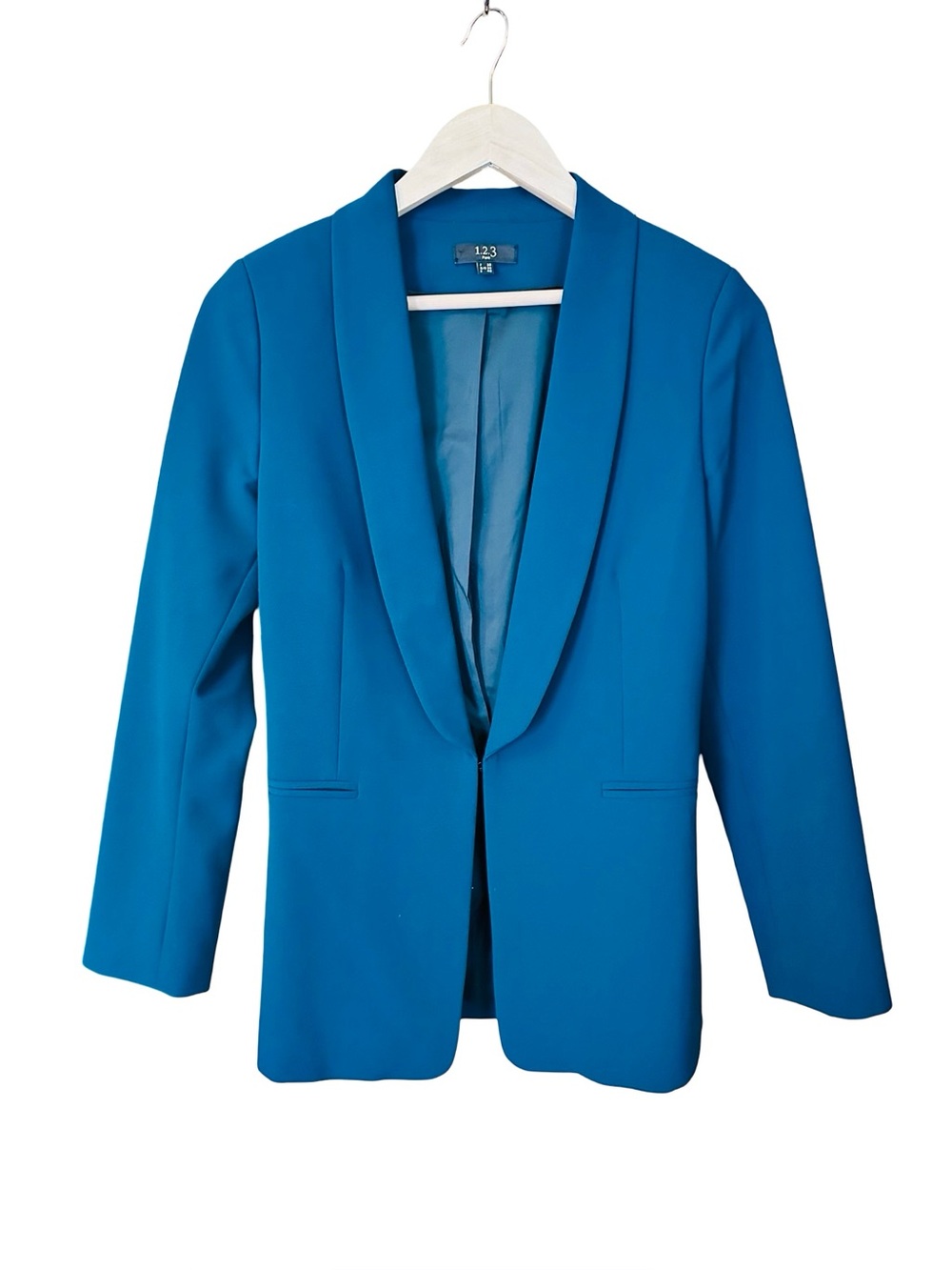 123 Paris Maison 123 Teal French Blazer Jacket French Size 38/US 6